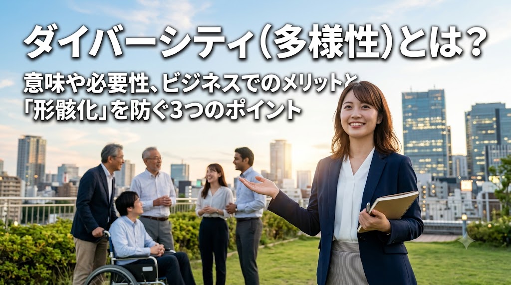 多様な人々が手を取り合っているイメージ画像、ダイバーシティ（多様性）の解説