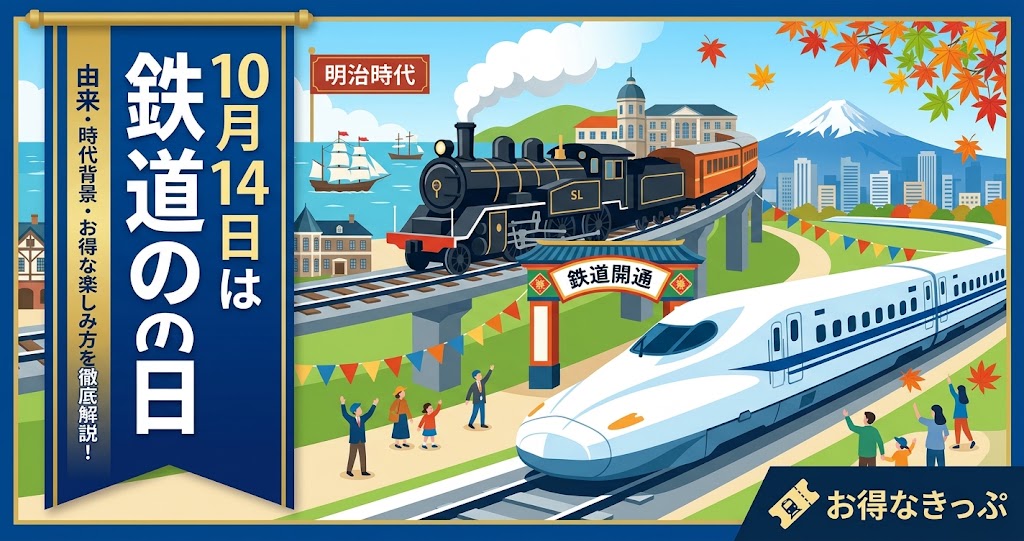 【10月14日は鉄道の日】なぜ制定された？由来や時代背景・お得な楽しみ方を徹底解説！