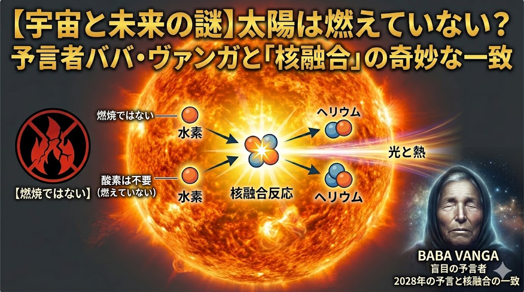 【宇宙と未来の謎】太陽は燃えていない？予言者ババ・ヴァンガと「核融合」の奇妙な一致