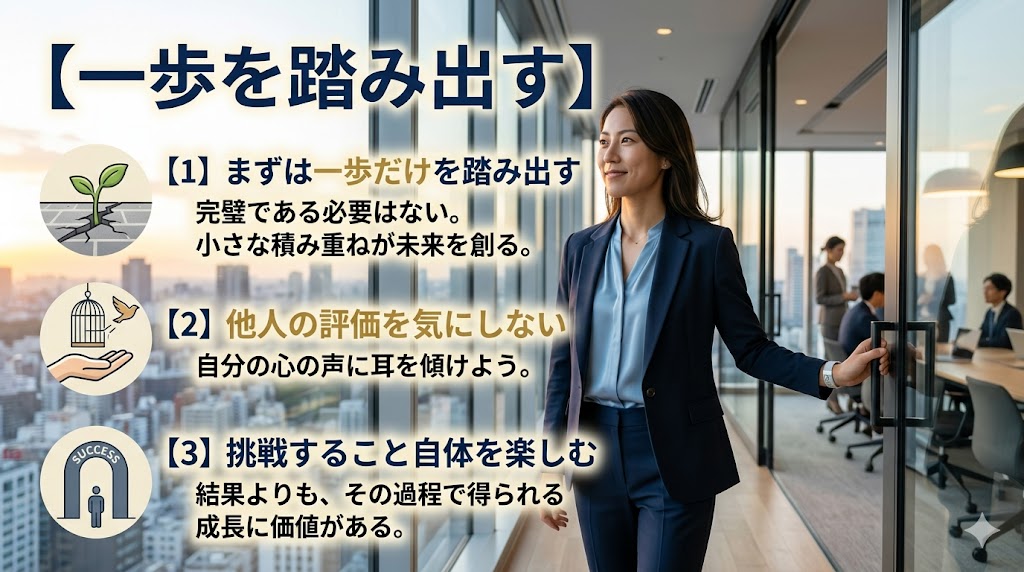 【一歩を踏み出す】難しいことにチャレンジする勇気がもらえる、心を軽くする3つのマインドセット
