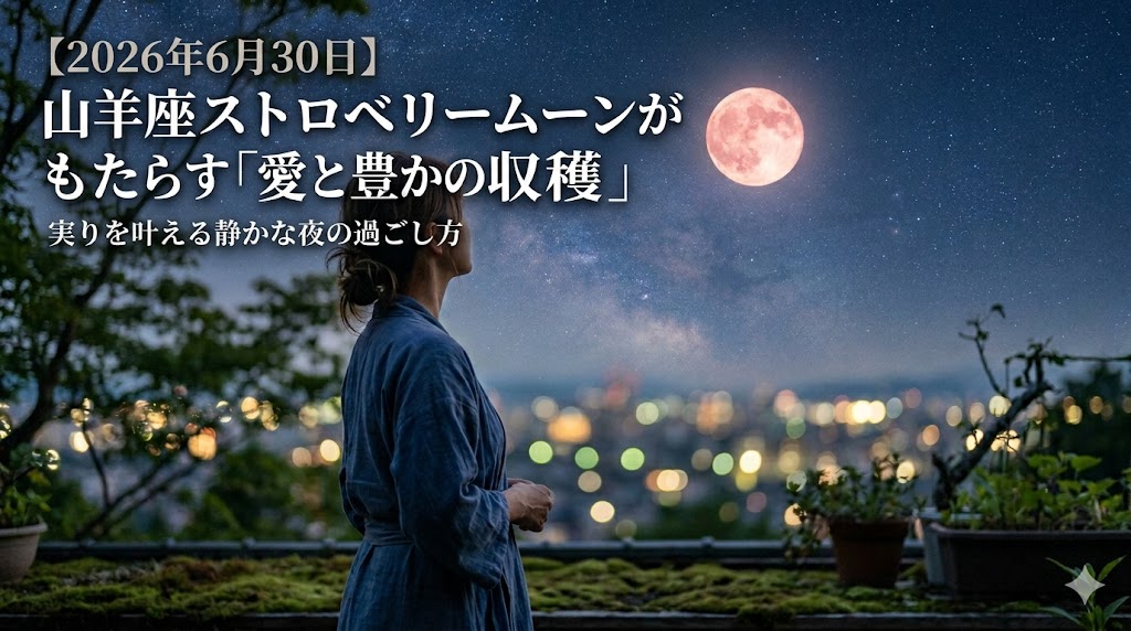 山羊座ストロベリームーンがもたらす「愛と豊かさの収穫」を叶える過ごし方