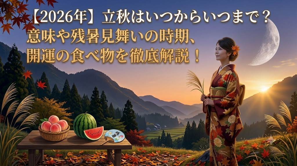 【2026年】立秋はいつからいつまで？意味や残暑見舞いの時期、開運の食べ物を徹底解説！