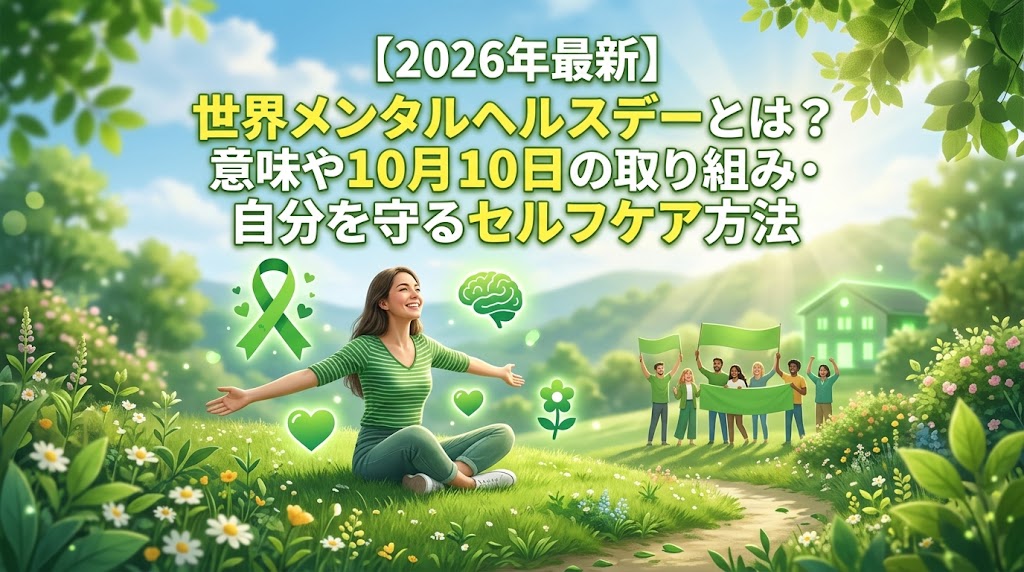 【2026年最新】世界メンタルヘルスデーとは？意味や10月10日の取り組み・自分を守るセルフケア方法